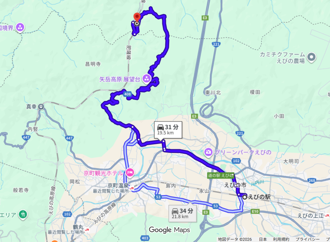 矢岳駅周辺地図
